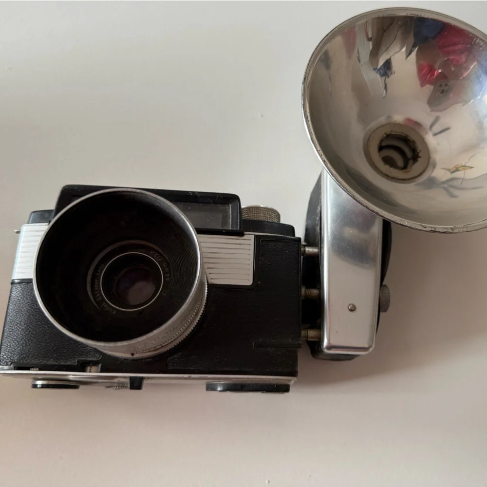 Kodak Black and Silver Camera with Flash